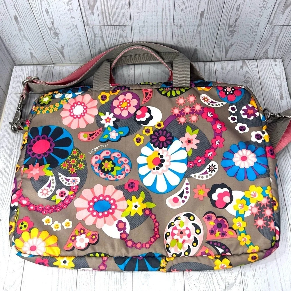 Le Sportsac Multicolor Floral Laptop Bag